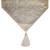 Lushomes Golden & Cream Silk Festive Runners with Triangle Ends and Tassels on Both Sides (Single Pc, 12 x 70 inches)