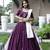Women's wear wine color cotton semi-stitched lehenga with dupatta