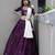 Women's wear wine color cotton semi-stitched lehenga with dupatta