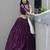 Women's wear wine color cotton semi-stitched lehenga with dupatta