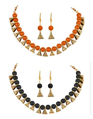 Orange jewellery-combo 1
