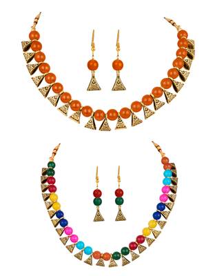 Orange jewellery-combo 1