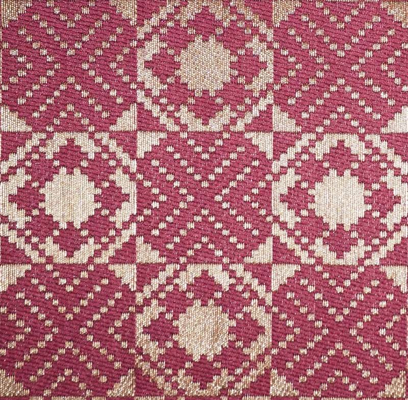 Lushomes Decorative Pink  Jacquard Dining Table Mats Set (13 x19 inches, Pack of 6)