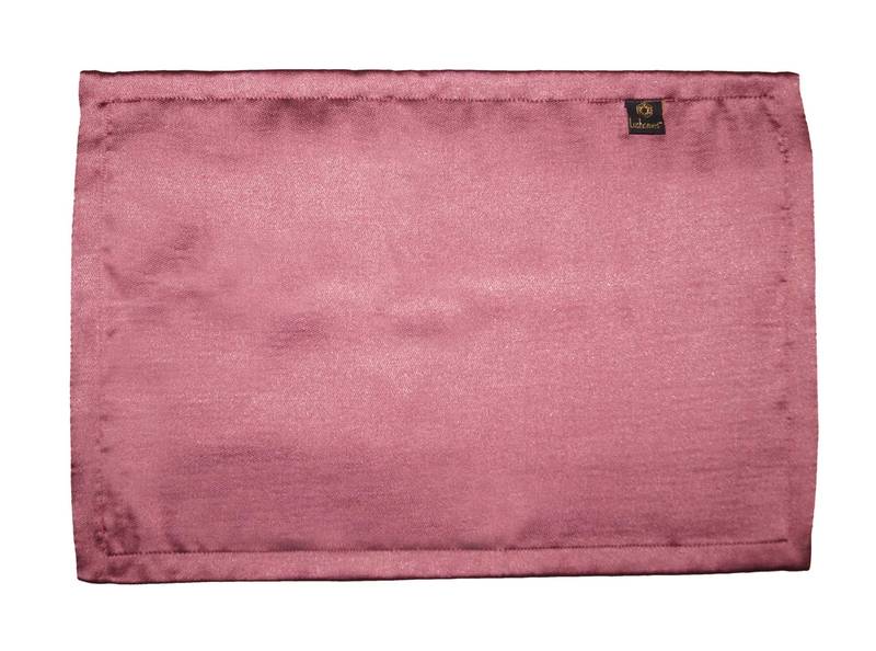 Lushomes Decorative Pink  Jacquard Dining Table Mats Set (13 x19 inches, Pack of 6)