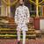 White Art Silk Printed Straight Kurta