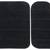  Anti Slip Microfiber Polyester Dark Grey Small Bath Mat Set (Bathmat 15 x 24 inches, Contour 15 x 16 inches, Pack of 2)