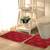  Ultra Soft Microfiber Polyester Red Regular Bath Mat Set (Bathmat 15 x 24 inches, Contour 15 x 16 inches, Pack of 2)