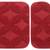  Ultra Soft Microfiber Polyester Red Regular Bath Mat Set (Bathmat 15 x 24 inches, Contour 15 x 16 inches, Pack of 2)
