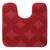  Ultra Soft Microfiber Polyester Red Regular Bath Mat Set (Bathmat 15 x 24 inches, Contour 15 x 16 inches, Pack of 2)