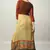 Beige and Red Chiffon top With Beige Printed Pant