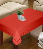 Lushomes Light Red Plain Dining Table Cover Cloth Size 36 x 60 Inches, Center Table Cloth
