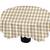  Buffalo Checks Biscuit & White Plaid Dining Table Cover Cloth (Size 60  Round, 6 Seater Round/Oval Table Cloth)