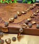 Multicolor Handmade Loop Fitting Shell & American Diamond Beaded Designer Necklace for Women Wedding