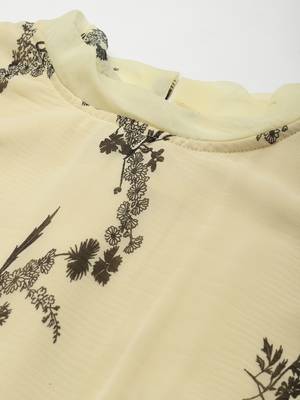 Lemon printed georgette maxi-dresses 2