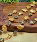 Multicolor Handmade Loop Fitting Shell & American Diamond Beaded Designer Necklace for Women Wedding