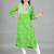 Green embroidered cotton embroidered-kurtis