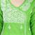 Green embroidered cotton embroidered-kurtis