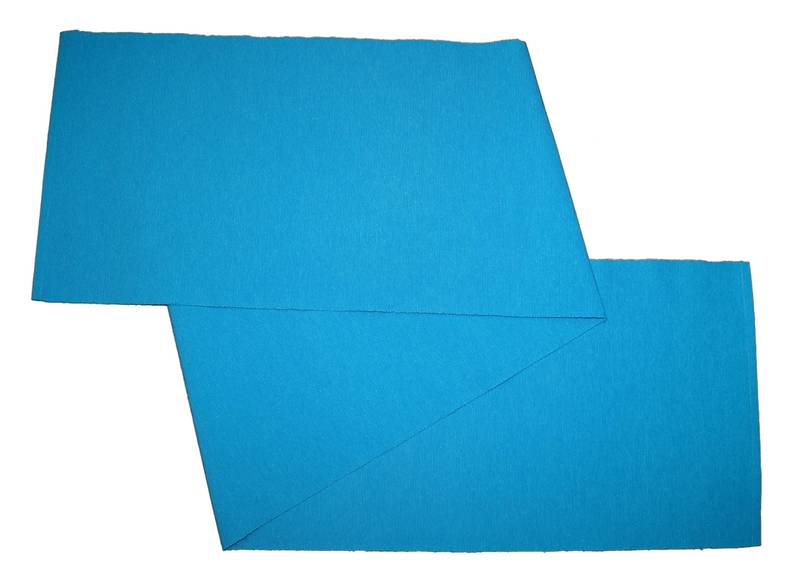 Lushomes Cotton Ribbed Turquoise Table Runner (Blue, 13x71-inch)