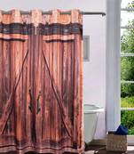  Digital  Wooden Door, 7.5 Feet Designer Premium Curtain with 10 Eyelets, Size: 72x82 inches (Single pc)