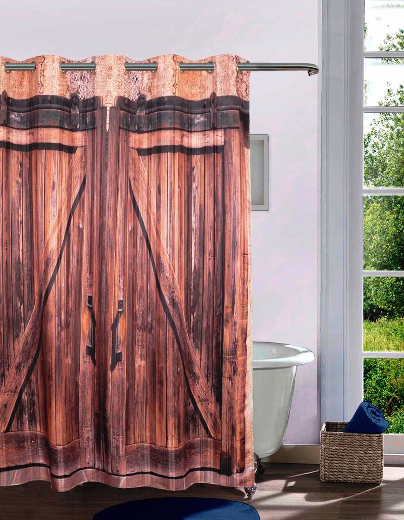  Digital  Wooden Door, 7.5 Feet Designer Premium Curtain with 10 Eyelets, Size: 72x82 inches (Single pc)