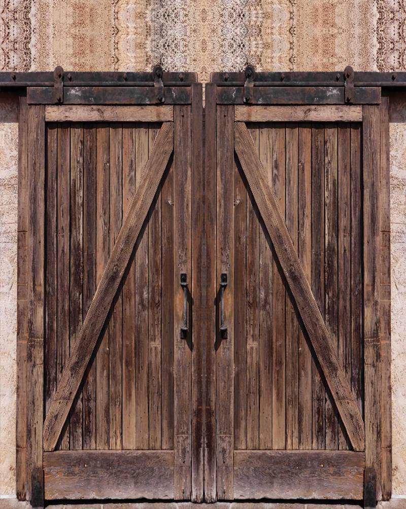  Digital  Wooden Door, 7.5 Feet Designer Premium Curtain with 10 Eyelets, Size: 72x82 inches (Single pc)