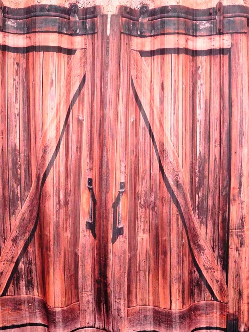  Digital  Wooden Door, 7.5 Feet Designer Premium Curtain with 10 Eyelets, Size: 72x82 inches (Single pc)