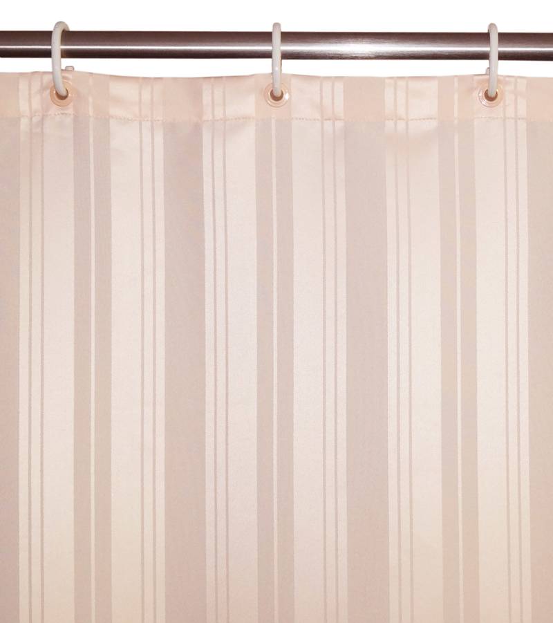 Lushomes Unidyed Peach Polyester Shower Curtain with 12 Plastic Eyelets Size: 72x80 inches (Single pc) (Non PVC)