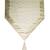 Lushomes Golden & Cream Silk Festive Runners with Triangle Ends and Tassels on Both Sides (Single Pc, 12 x 70 inches)