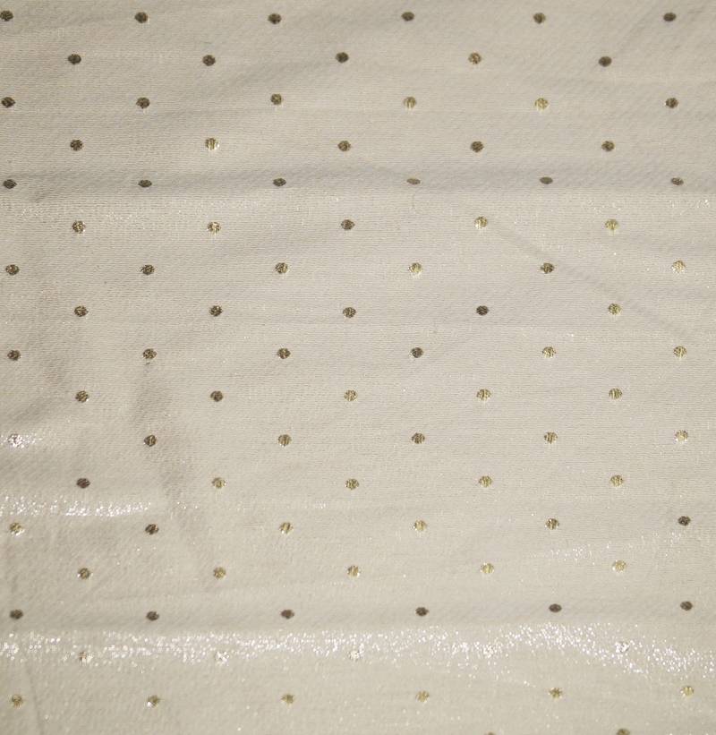 Lushomes Golden & Cream Silk Festive Runners with Triangle Ends and Tassels on Both Sides (Single Pc, 12 x 70 inches)