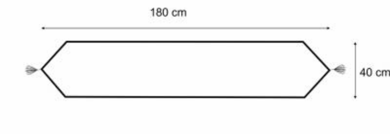 Lushomes Golden & Cream Silk Festive Runners with Triangle Ends and Tassels on Both Sides (Single Pc, 12 x 70 inches)