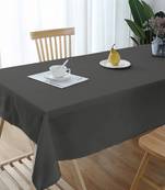 Lushomes Dark Grey Classic Plain Dining Table Cover Cloth (Size 60 x 70 , 6 Seater Table Cloth)