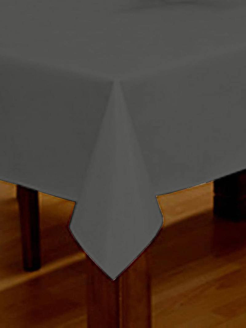 Lushomes Dark Grey Classic Plain Dining Table Cover Cloth (Size 60 x 70 , 6 Seater Table Cloth)