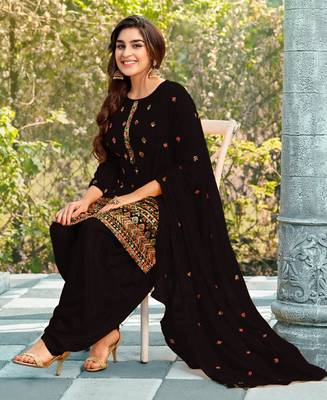 Salwar Kameez Georgette Based Black 2