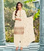 Salwar Kameez Georgette Based White