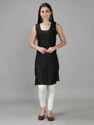 Black embroidered georgette chikankari-kurtis 3