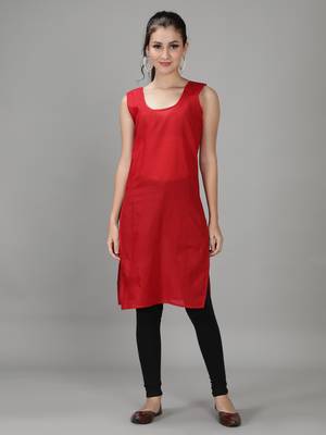 Red embroidered georgette chikankari-kurtis 3
