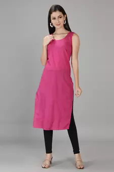 Magenta embroidered georgette chikankari-kurtis