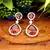 Indian Jewellery American Diamond Rose Polish Long Hangging Dangler Earrings for Women Wedding
