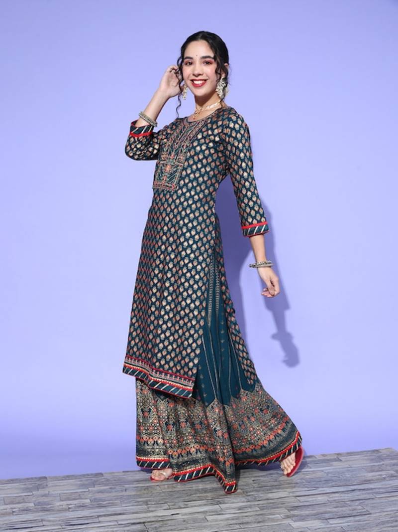 "The Venus" Women Ethnic Kurti Skirt & Dupatta Set pinkblock.in 3947553