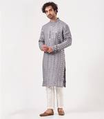 Grey Georgette Kurta