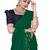 Green woven georgette saree with blouse