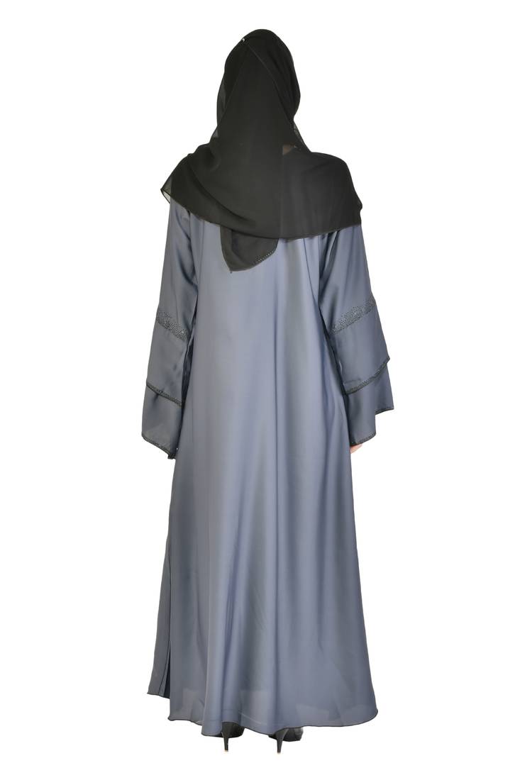 Khadija Fashion,Women And Girls Self Designed Abaya,Burqa With Georgette Scarf, Finest Hand Worked On Chest.