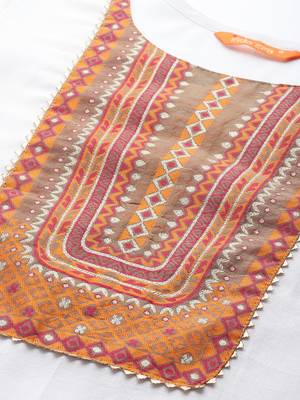 Indo Era White Solid Straight Kurta Palazzo With Dupatta Set 5