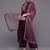 Indo Era Purple Embroidered Straight Kurta Trouser With Dupatta Set