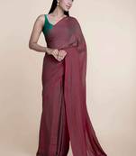 Suta Maroon  Green Solid Tassels Mul Pure Cotton Saree
