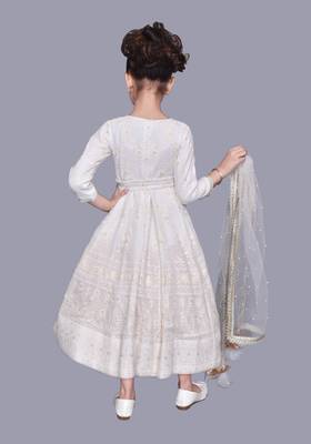 White embroidery Anarkali 3