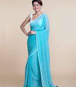 Suta Light Blue Cotton Modal Saree