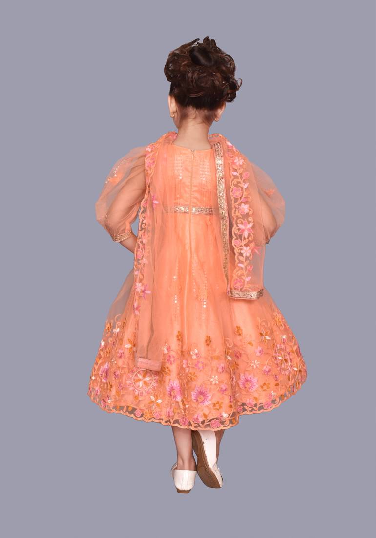 Peach Anarkali