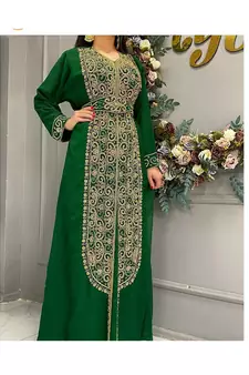 Royal Fashion Wedding Dubai Beaded Kaftan Abaya Party African Clothing Crystal Fancy Work New Year Dresses