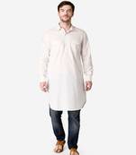 Tabard white  Cotton Pathani for men's